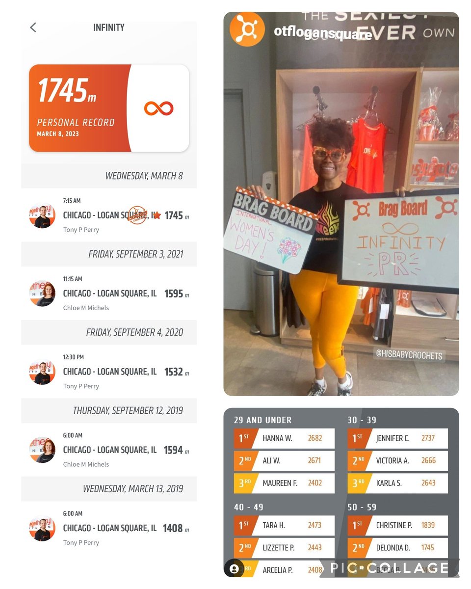 DeLonda Dowling (@delondadowling) on Twitter photo I set a new PR aaaaand made the leader board on International Women's Day yesterday! #otfinfinity #internationalwomensday #orangeisthenewfit #orangetheoryfitness I set a new PR aaaaand made the leader board on International Women's Day yesterday! #otfinfinity #internationalwomensday #orangeisthenewfit #orangetheoryfitness