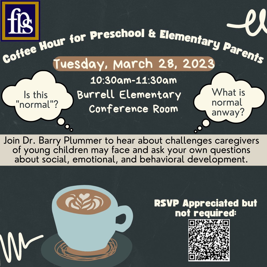 FPSCommunityWe1's tweet photo. Thanks to everyone who joined us online and in person last night to hear Dr. Epstein speak about SEL skills. We will be sharing the recording soon. Up next are our coffee hours with Dr. Plummer, another valuable @FoxboroughPS consultant. Use the QR codes below to RSVP. https://t.co/wgGVNNYbNb