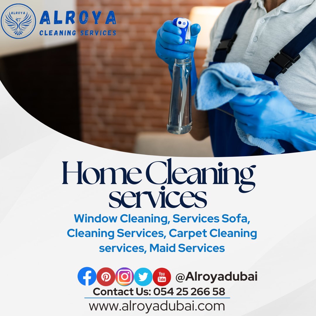 Alroyadubai is one of the best home cleaning companies in Dubai which has various services for home cleaning.  Contact us: 054 25 266 58
Visit now: alroyadubai.com
 #dubai #dubaicleaners #deepcleaningdubai #dubaicleaning #dubaidubaimall #cleandubai #cleaningdubai