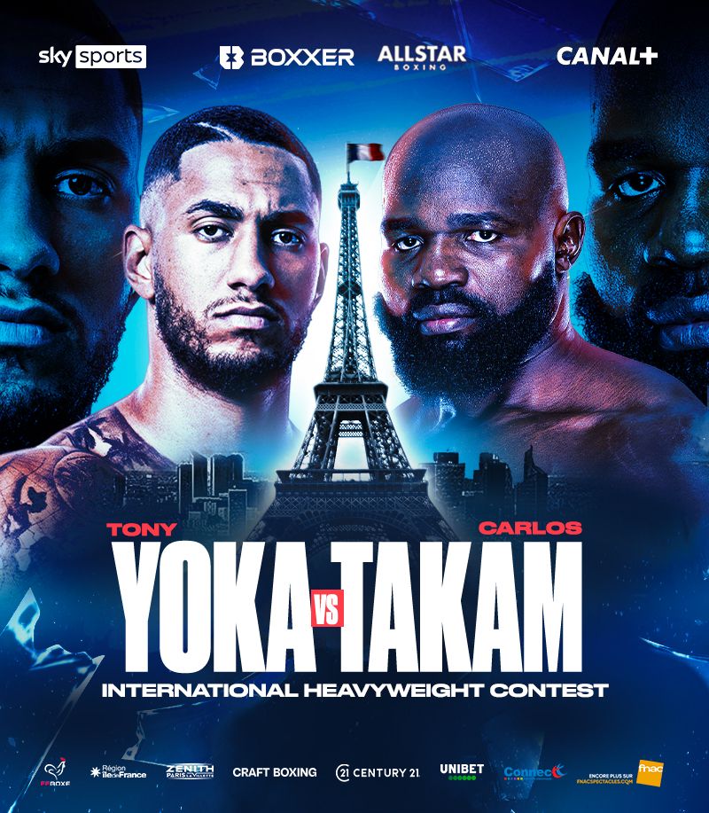 🥊 YOKA 🆚 TAKAM
📆 11 Mars 2023
🏟️ Zenith Paris La Villette
📺 CANAL+ SKY SPORTS
📱#AllstarBoxingFR #YokaTakam #boxing 
<a href="/boxxer/">BOXXER</a> 
<a href="/Zenith_Paris/">Zénith Paris - La Villette</a>
<a href="/Canalplus/">CANAL+</a>
@CanalplusBoxe
<a href="/SkySportsBoxing/">Sky Sports Boxing</a>
