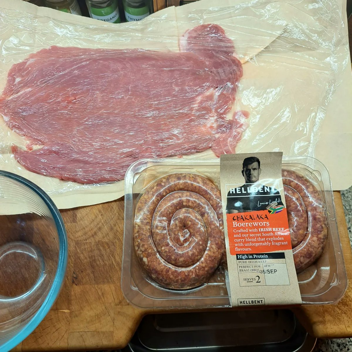 Pork fillet stuffed with chakalaka boerewors 😋😋