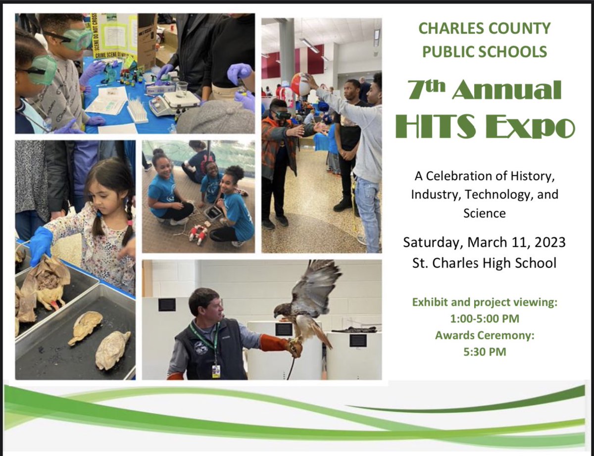 The HITS Expo! Hope to see you there!!! <a href="/StCharlesHS/">St Charles High School</a>   <a href="/CCPS/">Charles County Public Schools</a>