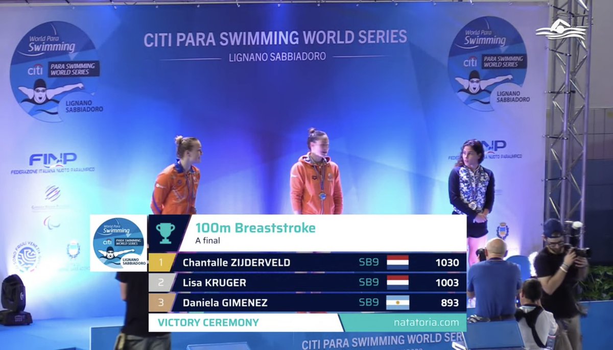 🏊🏼100m breaststroke 🏊🏼‍♀️

🇪🇸 Spain’s Antoni Bertran and 🇳🇱 the Netherlands’ Chantalle Zijderveld win the last two individual finals of the day.

📊 Live results: bit.ly/3Zku6AJ

#ParaSwimming #Lignano2023 #CitiWorldSeries