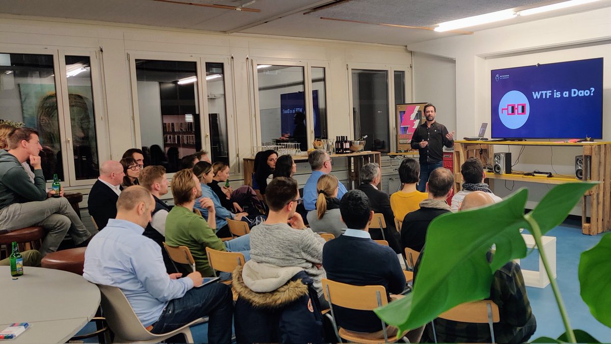 WTF is a #DAO? 🤔

Food for thought by @gsalami_eth at the 1st #Metaverse-Meetup in #Zürich. #MetaverseAcademy <a href="/Metaverse_ACAD/">Metaverse Academy</a> <a href="/caiatch/">Christian Aichhorn</a>