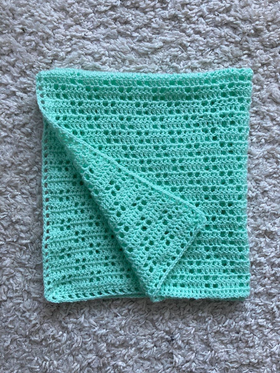 CraftySheep's tweet image. A mint green baby blanket. Perfect as a gift for a new baby. Approx 30”. Other colours are available. 

**free uk delivery**

#babybedding, #babyafghan, #pramblanket. #mint #green #newbaby #babyshower #babygift #gift #baby #afghan  
 etsy.me/3ZTVhCh