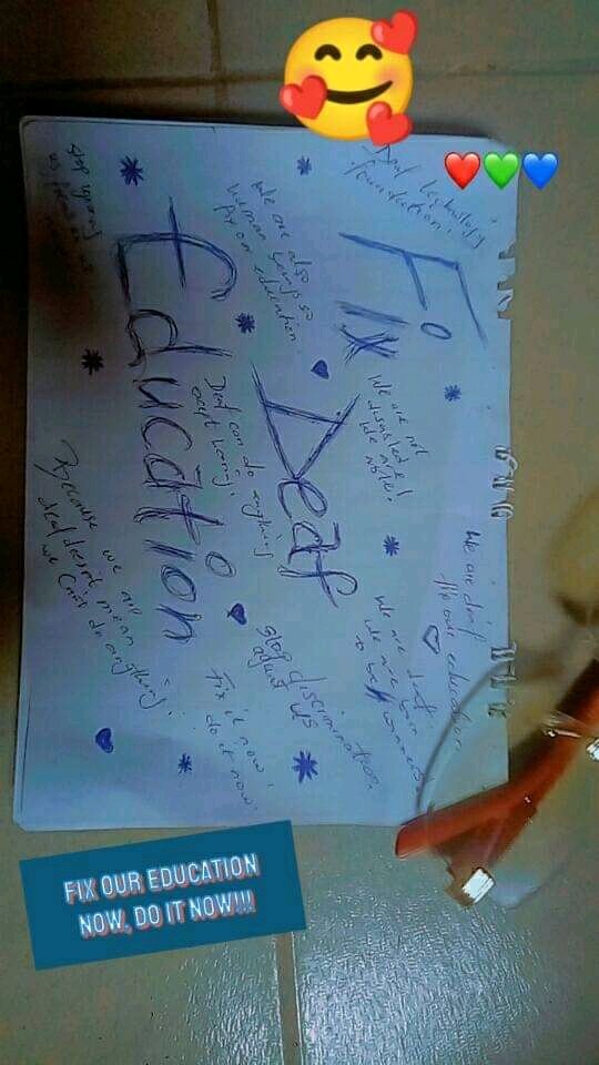 We are human like you all! Rejection causes many sort of bad things in our world. We deserves to be treated equally!
#FixDeafEducation 
#stopdiscrimination
<a href="/BitrusWuni/">Wuni Emeka - #MiddleBelter</a> <a href="/CBM_Global/">CBM Global Disability Inclusion</a> <a href="/FixDeafEdu/">FixDeafEducation</a> <a href="/UNICEFEducation/">UNICEF Education</a> <a href="/MinistryofEd/">MinistryofEducation</a> 
Fix our education! No to silence!