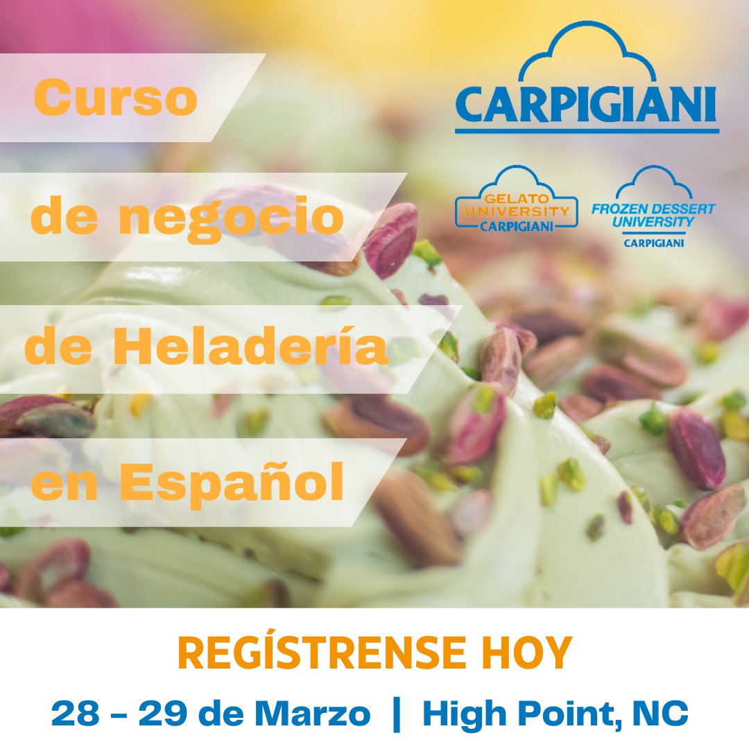 Esta clase de 2 días dedicada a principiantes esta diseñada para cualquier persona que quiera aprender más sobre el increíble mundo de la heladería. Encuentra más información e inscríbete en
gelatouniversity.com/en/courses/int…