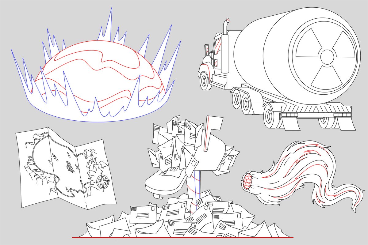 some random prop & fx designs i did for the latest season of @TheAnimaniacs !!