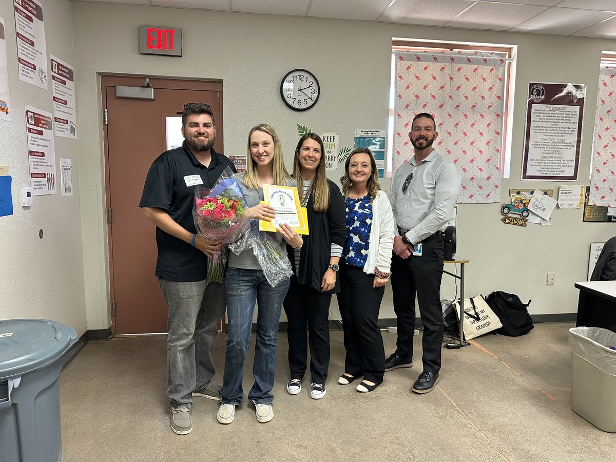 adamdavid223's tweet photo. Congratulations to Ms. Morgan for being there everyday for kids. We are lucky to have you and your ability to spread happiness to your colleagues and students! @CGESD4 @VCgesd #MakingYourMark https://t.co/VS15qGBTt5