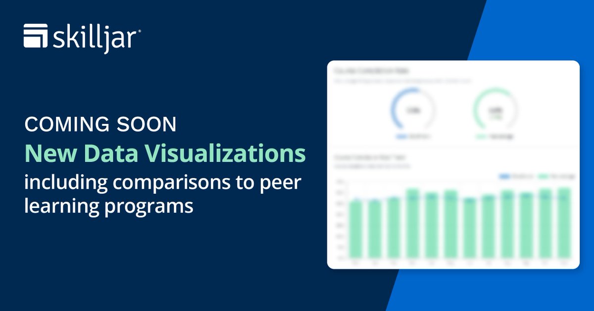 Get ready to take your education program reporting to another level with better insights and visualizations. Check back soon for how Skilljar is enabling the comparison of key metrics to peer learning programs! 🔍👀
