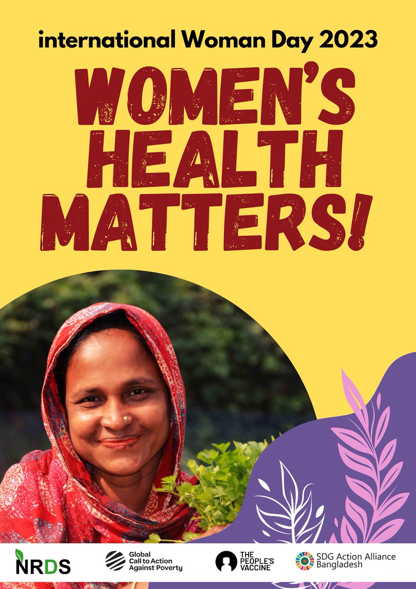 Women’s Health matters! 
This #InternationalWomensDay, let's celebrate the incredible contributions of women. Investing in women’s health is investing in our future. 
#HealthforAll 
#Shecanlead
#PeoplesVaccine
#NeverAgain
#EndCOVIDMonopolies
#IWD2023
#EmbraceEquity