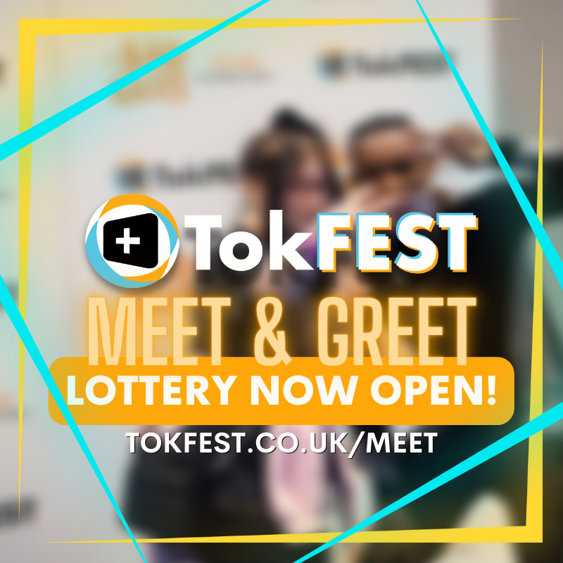 TokFEST's Meet &amp; Greet Lottery is NOW OPEN! Visit lottery.tokfest.co.uk to register and make your selections! You'll need a valid TokFEST ticket to register!

 FAQ page over at tokfest.co.uk/meet-and-greets