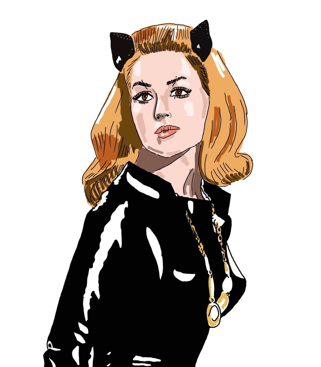 Tonya She Her On Twitter Rt Clairevgray Throwback To Sketching Julie Newmar As Cat Woman