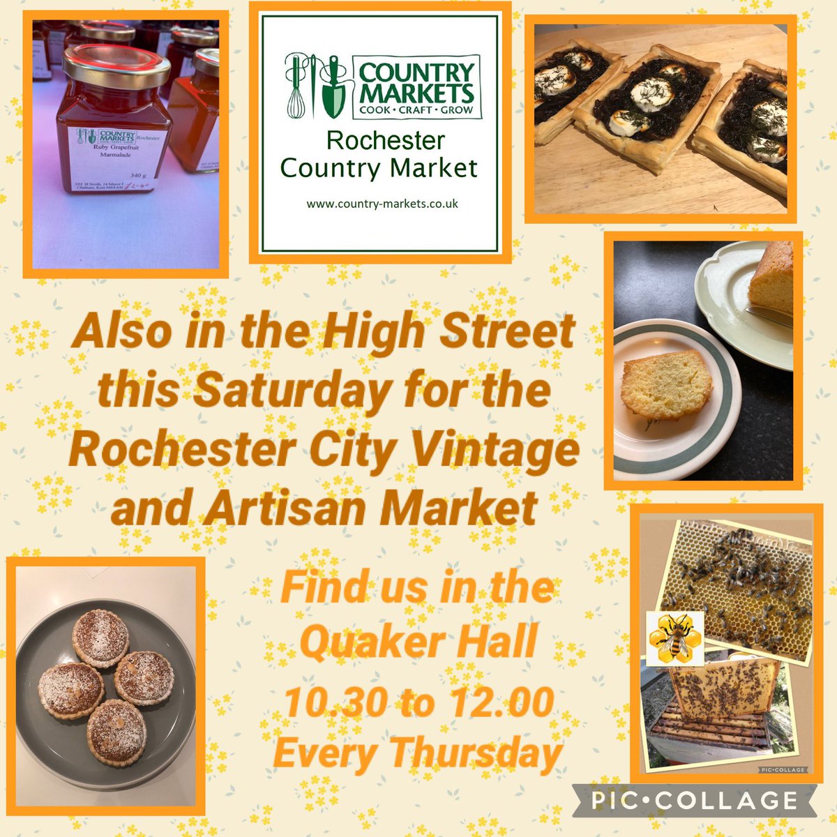 Catch us in the High Street this Saturday. We’re just outside La Providence. We’re small but perfectly formed. 
If you have a particular request then message me with an order. 

#localbusiness #rochestercityvintageandartisanmarket #countrymarket #homemadefood #localhoney