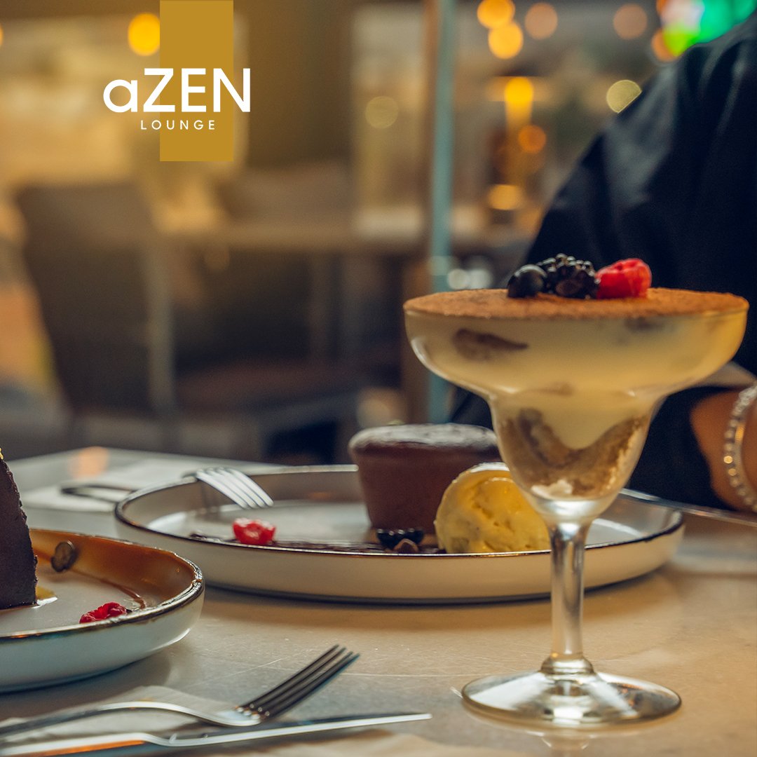 Taste the sweet difference!! 💚✨ . #aZEN #saudiarabia #ksa #riyadh #restaurant #rbr #follow #lounge #dessert #sweet #المملكة_العربية_السعودية #الرياض