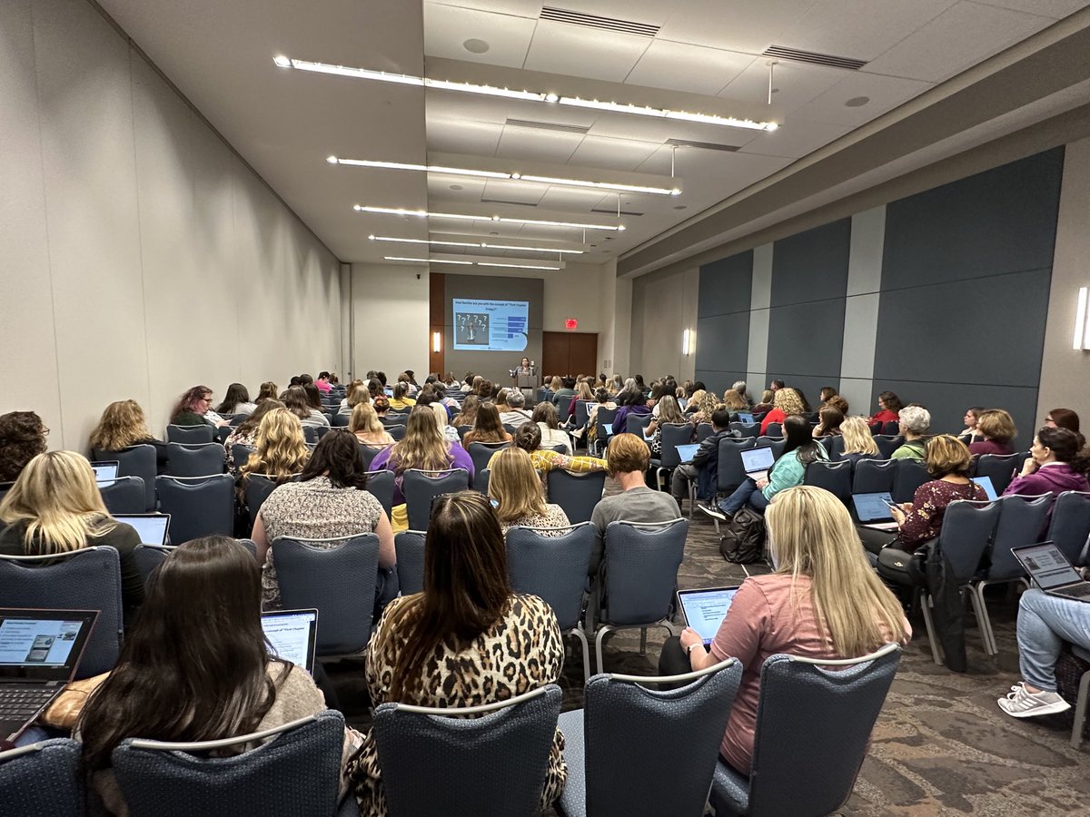 ⁦<a href="/EmilyGolightly3/">Emily Golightly (she/her/hers)</a>⁩ rocking her presentation on First Chapter Fridays.  Encourage the love of reading to a room full of educators!  ⁦<a href="/CarteretK12/">Carteret County Public School System</a>⁩ #NCTIES23 #betterthangood