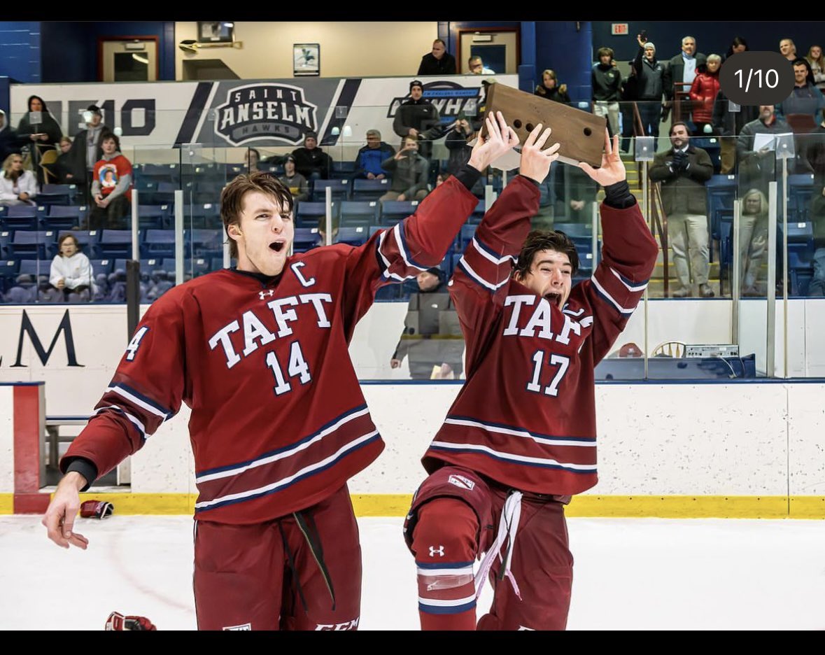 esghockey's tweet photo. Congrats to Red Jerseys JJ Lemieux, Joey Crescimanni and Theo Weisman on winning the Large School Championship this past weekend with Taft!! Incredible place to play hockey with coach Ryan Shannon at the helm!! All the work is paying off boys.. well deserved! #redjerseys https://t.co/ds2sSKUzvO