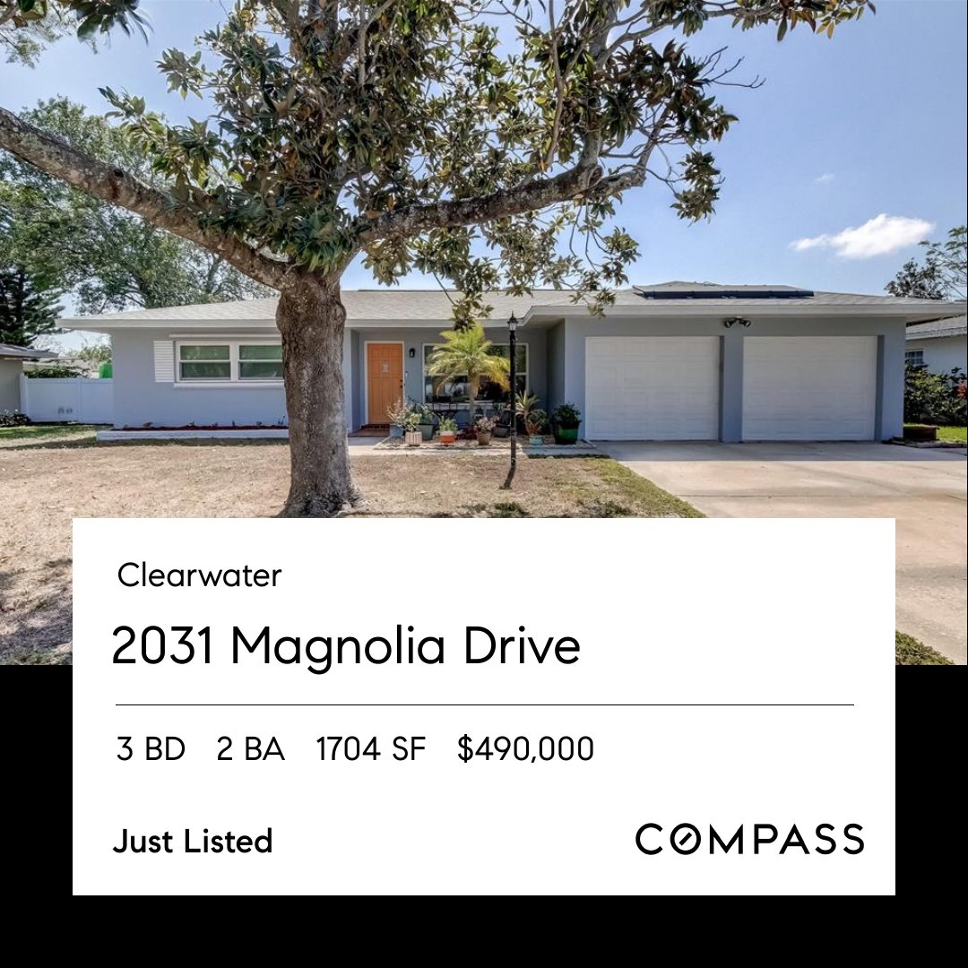 MPersuitte's tweet photo. Just Listed; 3 bedroom/2 bath, 1700+ sft home in Clearwater, 15 mins to Clearwater Beach - Get your slice of paradise! Call 813-777-6336 or click https://t.co/NfOzlQaoPt  #luxuryhomesgroup #melindapersuitte  #compassstpete #compass #compassrealestate #compassflorida #clearwater https://t.co/VQw4fywf9d