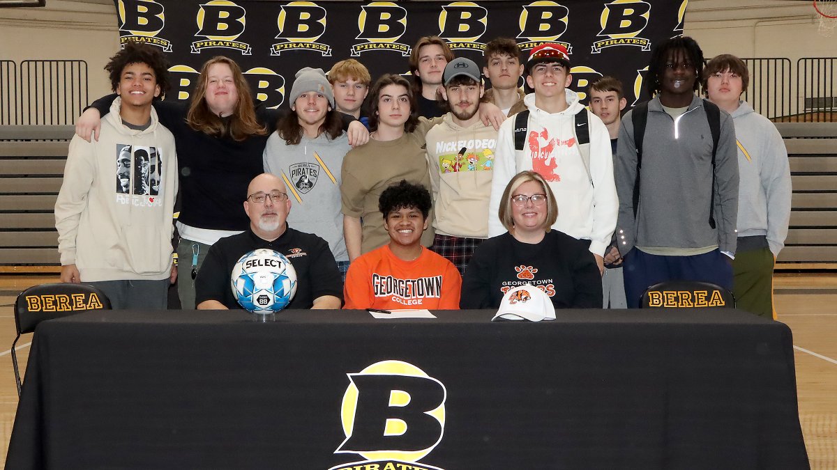 HIGH SCHOOL SOCCER
Berea Community senior Peyton Jones signed a national letter of intent on Thursday with Georgetown College
<a href="/bereacommunity/">BereaPirates</a>