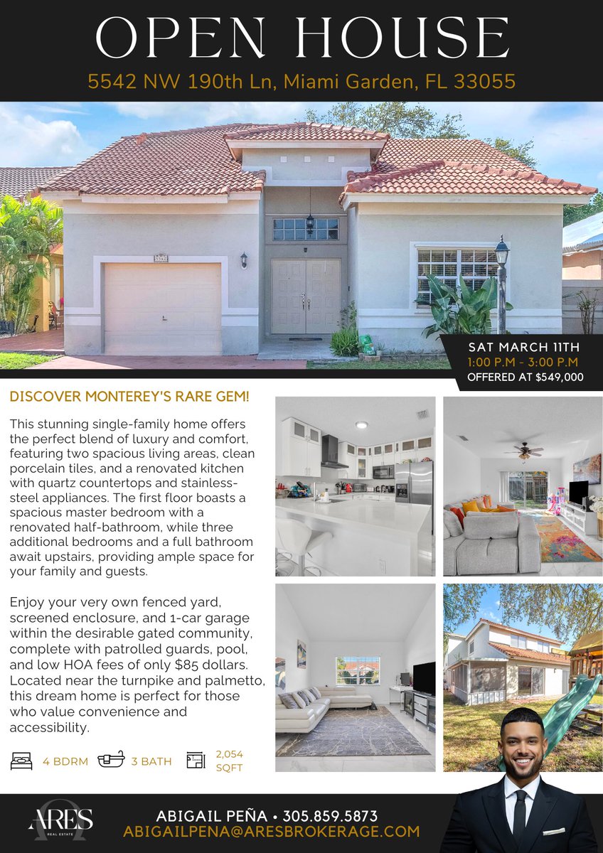 Open house this Saturday in #miamigardens #florida #miami