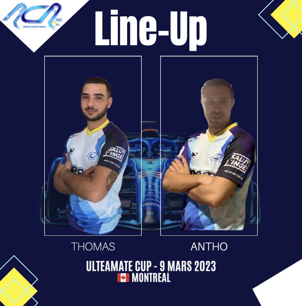 Ce soir retrouvez Thomas & Antho à l’Ulteamate Cup à Montréal dès 21h sur la chaîne Twitch de DuoOfRace🇨🇦

Vendez nous du rêve les gars 👊🏻