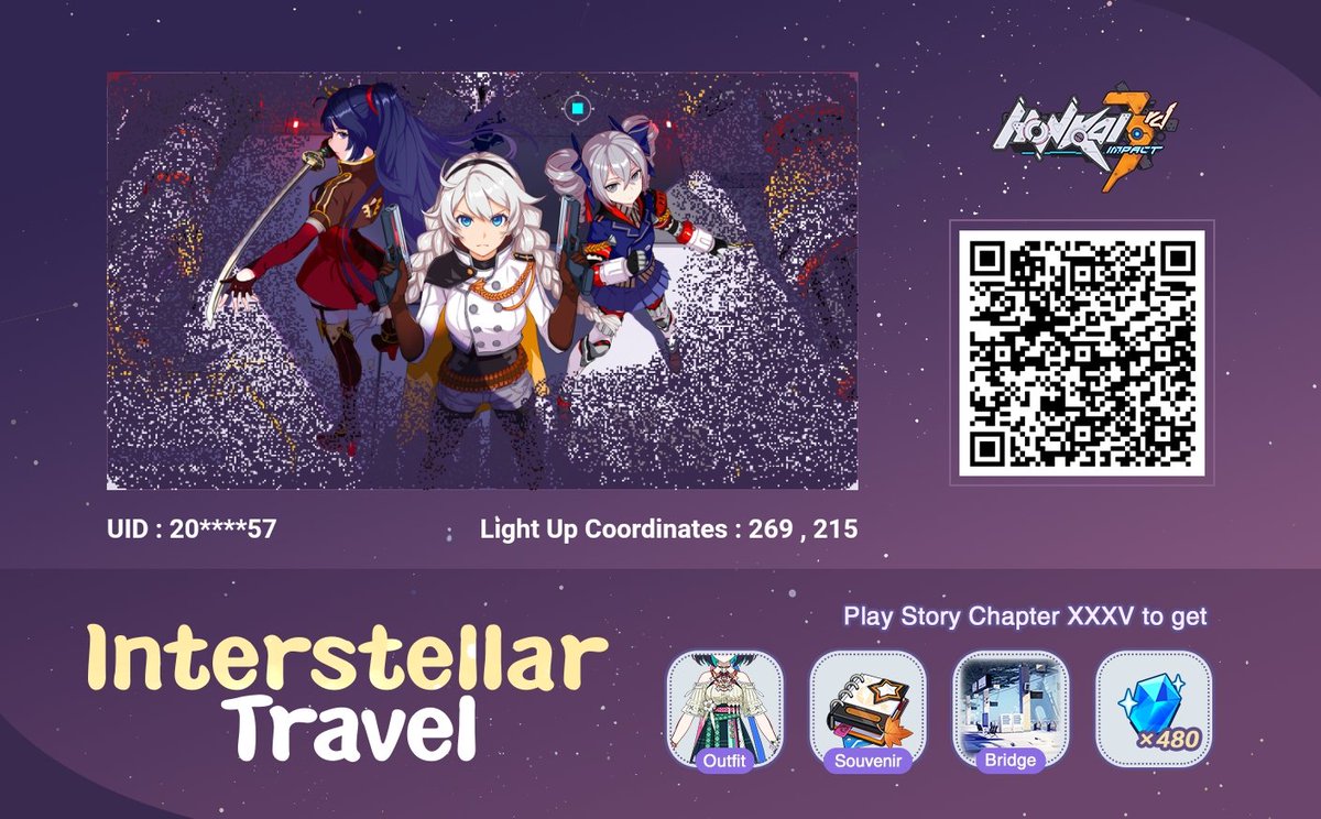 AruanPhoenix's tweet photo. Honkai Impact 3rd web event Interstellar Travel is now available. Light up your coordinates to leave our collective memories behind. https://t.co/7LErCacIvq