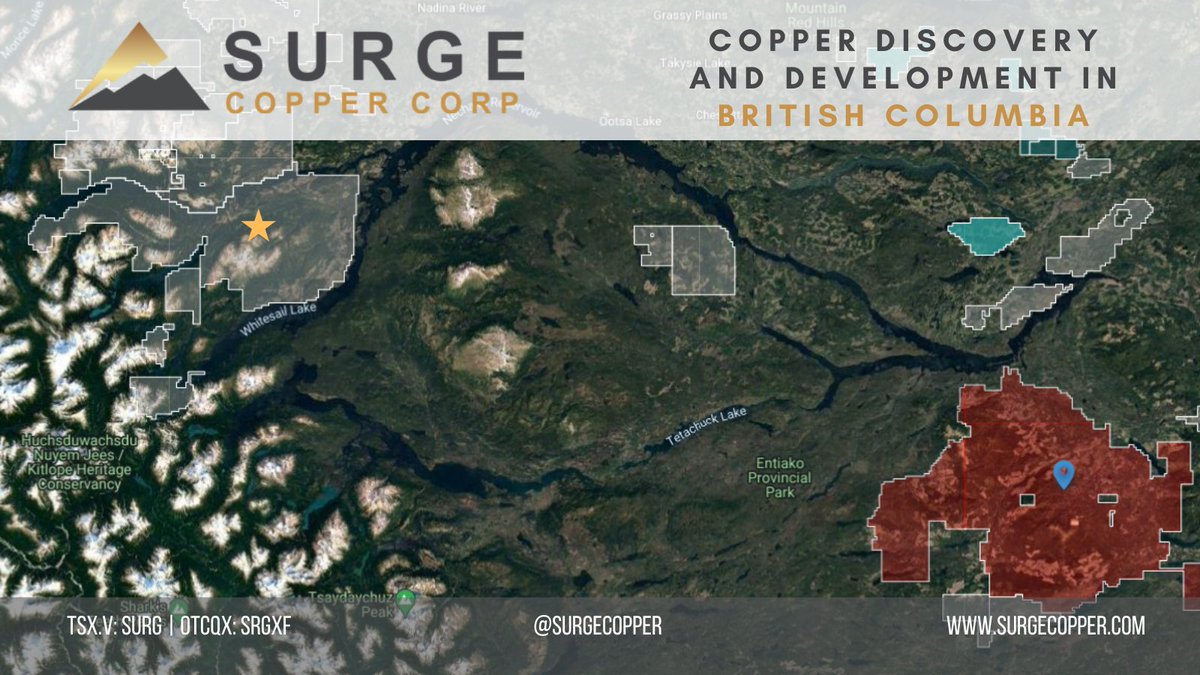 SurgeCopper's tweet image. Congratulations to @ArtemisGoldInc on receiving their BC Mines Act Permit for the Blackwater Mine, located ~100km east of @SurgeCopper’s Ootsa &amp;amp; Berg projects. #Copper #Gold #MiningBC #CanadianCopper $SURG $SRGXF $ARTG