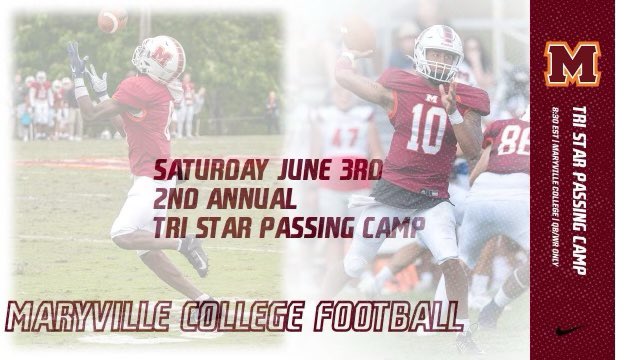 All rising 7th-12th grade QBs and WRs! We look forward to seeing you on campus again on June 3rd! Come get coached by an incredible staff and leave a better player! Registration is LIVE at mcscots.com/sports/2022/5/…