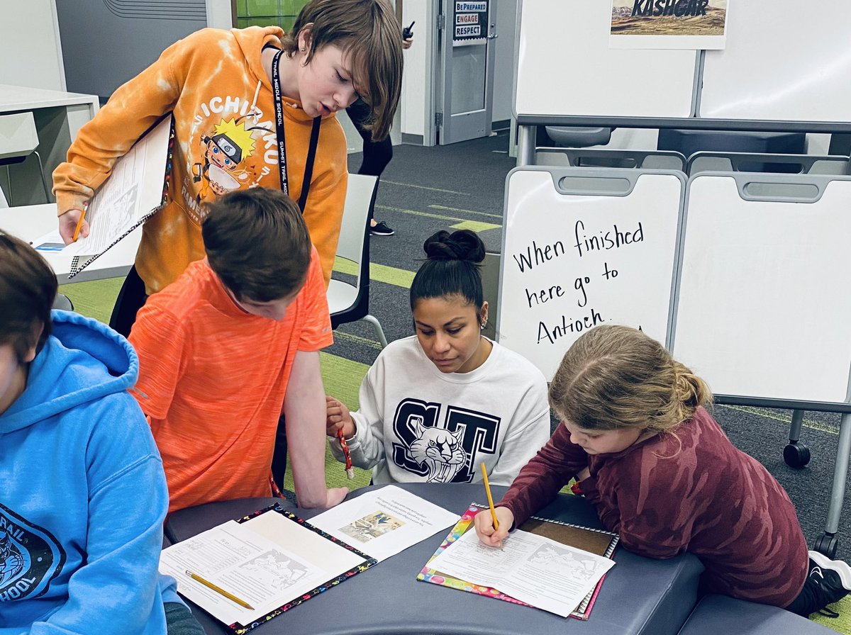 MrsGraham_ST's tweet photo. The Silk Road in Olathe? Yes! Students at Summit Trail today traveled the Silk Road to discover what inventions the Chinese have given us that we still use today. #mySTrocks #summittrail #Silkroad #6thegrade #AncientChina @SharonBedolla @OPSSocStudies @bax_michele https://t.co/uXnIDWiunl