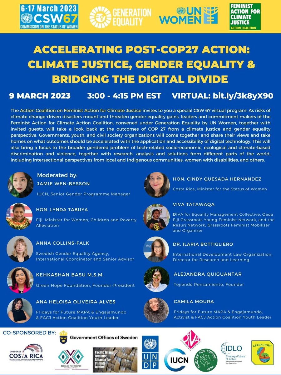 STPCoalitionPac's tweet photo. Viva Tatawaqa &amp; #MoWFiji @LyndaTabuya together at #UNWomenHQ ahead of one of the few webinars addressing #feminist #climatejustice &amp; #CSW67 priority theme starting soon ! #PacificCSW67 @PIFA4CJ https://t.co/95uoZzrR5O