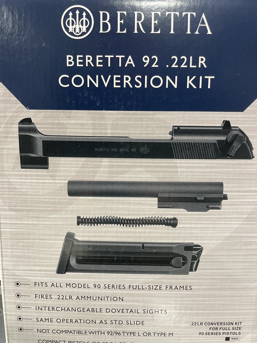 The 22lr conversion kits are back for the #beretta FS92! What a great way to get a 22 and 9mm in one pistol. 

#capegunworks #beretta #2a #2ndamendment #9mm #dailygundose #edc #firearms #glock #gun #gunlife #gunshow #pewpewlife #pistol #pro2a #progun #secondamendment #shooting