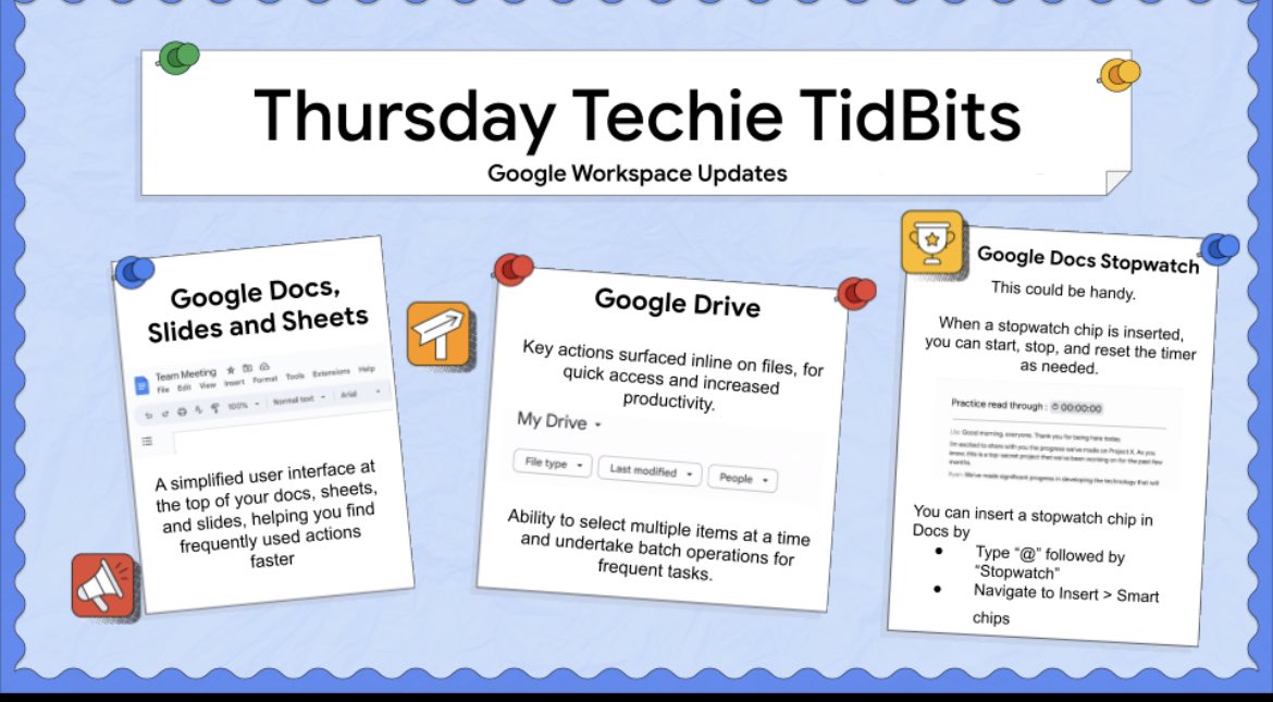 misskwells's tweet photo. You seen those new #googleworkspace updates. A change to the user interface. And it looks so awesome. Coming soon to a #drive near you #techtip #thursdaytech #pdonthego https://t.co/nv1lBtpPu2