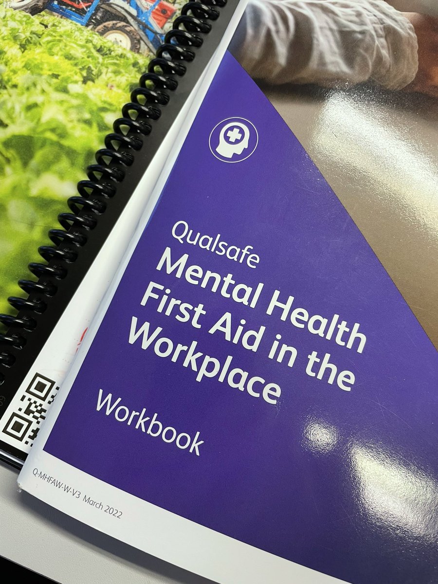 A great course and a very worthwhile couple of days spent with the team learning more about #MentalHealthAwareness @mindyourhead @yanafarming @Qualsafe