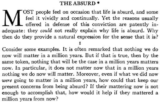 SpeedWatkins's tweet photo. #ThomasNagel #TheAbsurd https://t.co/0NpWmxMEQA