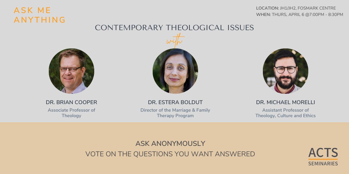BDRCooper's tweet photo. ACTS will be hosting an “Ask Me Anything” event on Thursday, April 6, 7-8:30pm in JH 1 &amp; 2, where students can come and ask any question they want.  Please register if you plan on coming : https://t.co/eVhLhWJiBs... https://t.co/1TI5XrmgBu