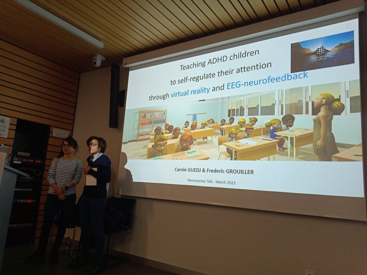 Grouiller Frédéric (@grouillerf) on Twitter photo Great talk of <a href="/carole_guedj/">Carole Guedj</a> who presented our project of EEG-neurofeedback in a virtual classroom to help children to regulate their attention. Many thanks to HUG neurocentre for the invitation! @Hopitaux_unige with kind support of <a href="/BBL_UNIGE/">Brain and Behaviour Laboratory</a> and <a href="/CIBM_ch/">CIBM Centre d'Imagerie Biomedicale</a> ! Great talk of <a href="/carole_guedj/">Carole Guedj</a> who presented our project of EEG-neurofeedback in a virtual classroom to help children to regulate their attention. Many thanks to HUG neurocentre for the invitation! @Hopitaux_unige with kind support of <a href="/BBL_UNIGE/">Brain and Behaviour Laboratory</a> and <a href="/CIBM_ch/">CIBM Centre d'Imagerie Biomedicale</a> !