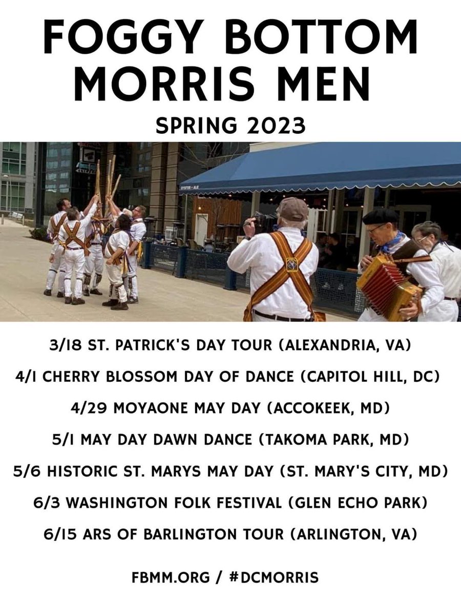 Morris Dancing in DC in the Spring! Come check it out!