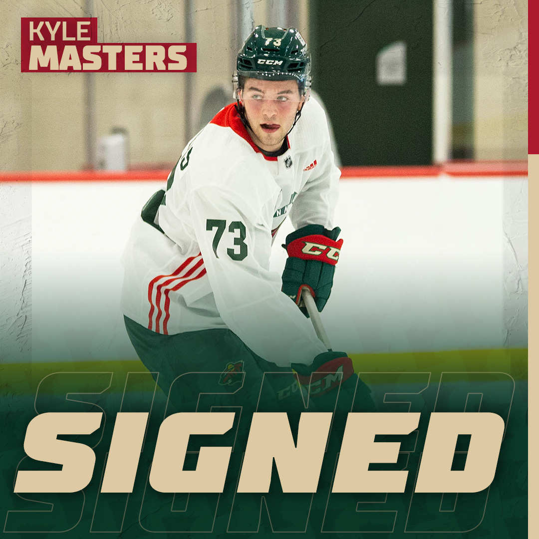 ✍️ SIGNING ✍️

We have signed defenseman Kyle Masters to a Three-Year, Entry-Level Contract. 

More » bit.ly/3YC05LJ

#mnwild