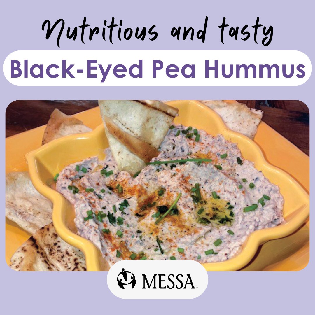 Looking for a healthy snack? Black-eyed pea hummus is the way to go! This nutritious and tasty dip only takes minutes to whip up in the food processor, and it’s great paired with low-carb pita bread or veggies. Find the recipe and make it for yourself: messa.org/black-eyed-pea…