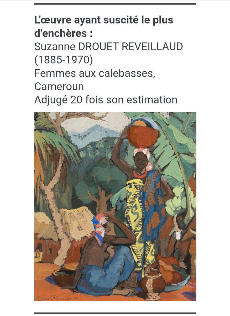 fre2bis's tweet photo. Dans la mouvance de la redecouverte des femmes peintres du monde colonial (Jeanne Thil à Calais en 2020, l'expo "artistes voyageuses"  à Evian), le marché de l'art suit bien, à l'exemple de cette gouache de Suzanne Drouet Reveillaud (vente @AuctionMillon par @Arts_Orient) https://t.co/sSCAzXsidI