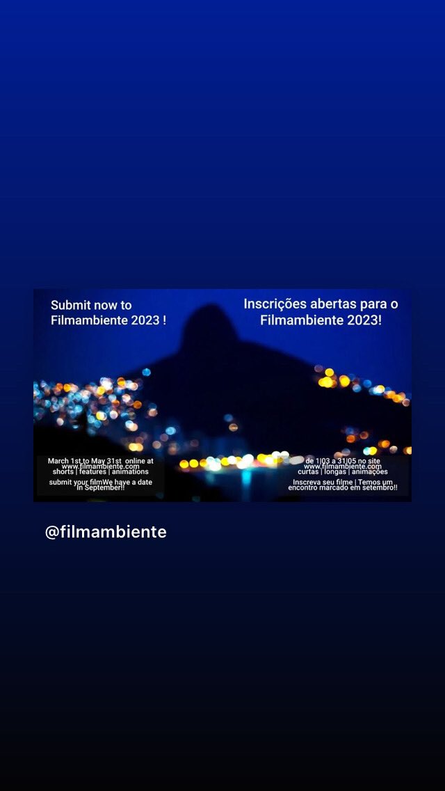 #filmambiente2023 - submission are open #environmentalfilms #festival #films #Sustainability #EnvironmentalJustice #environment