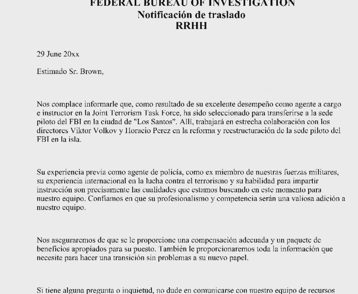 infamesinfor's tweet photo. [🕵️] Tras un año lleno de trabajo y crecimiento como policía, Johnny Brown llega como refuerzo a la plantilla del FBI en la ciudad de Los Santos https://t.co/OcT8Cp3TDG