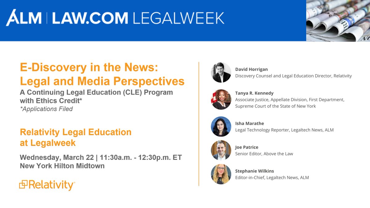 Relativity on Twitter "eDiscovery has the focal point of many