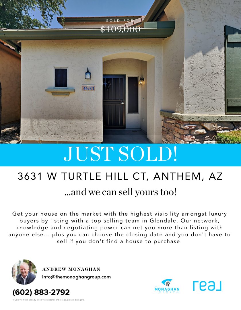 Congratulations to our new HOME Owners! I'm so proud of my clients for their dedication and perseverance throughout the home buying process🎉🏠

#TheMonaghanGroup #arizonahomes #arizonarealestate #RealBroker #anthemaz #homesold #JustSoldHome #justsold #homeclosed #homesweethome