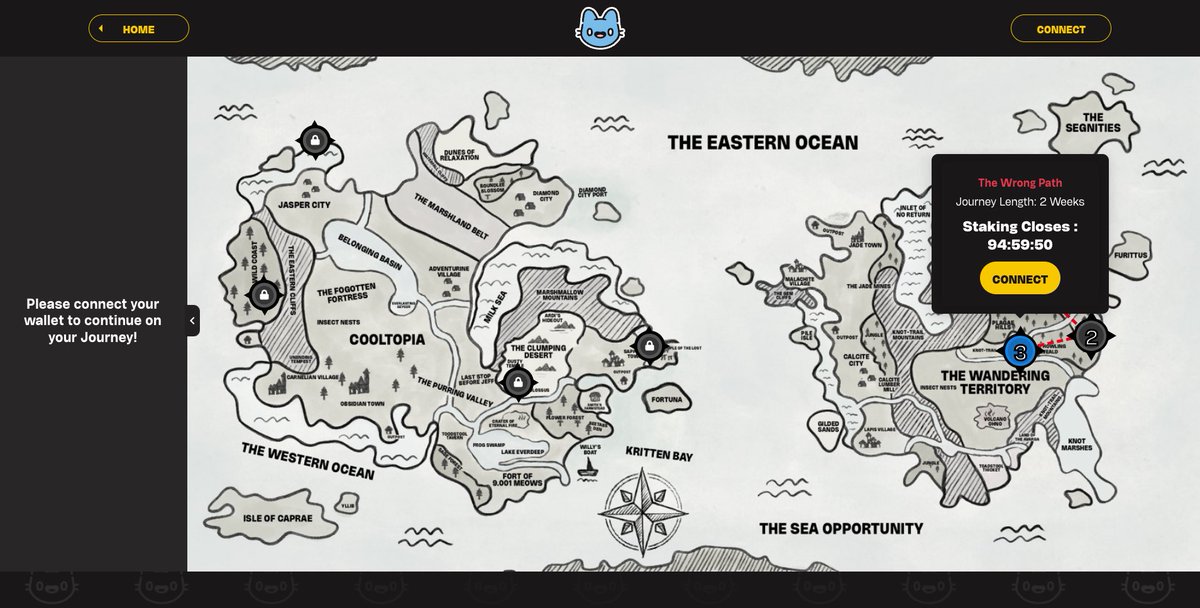 You have 96 hours to join Journey 3. 

1. Connect your wallet 
2. Select map marker "3" 
3. "Join Journey"
4. View the content 
5. Complete the puzzle 
6. Choose your assets 
7. "Submit" to soft-stake

Stake your assets before 3PM ET on March 13.