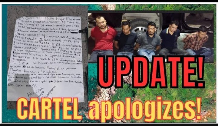 thelastshow's tweet photo. Watch "WHAT!? Cartel Delivers 5 Kidnappers of the 4 Americans & Apologizes!? MORE DETAIL!" on YouTube Down the Rabbit Hole News @downrabbitnews
#Americans #Mexico #kidnappers #apology #drugcartels #cartel #EricWilliams #WinstonSalem #NorthCarolina
https://t.co/3TgAtTmCos https://t.co/i3Wrgsm0dT