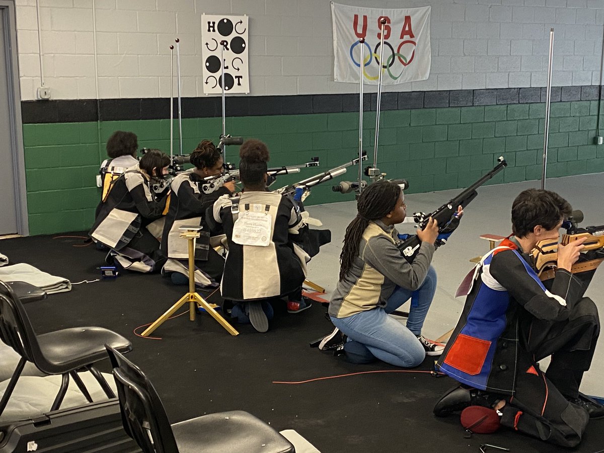 tnuhme's tweet photo. KMHS wins over Area 5 visitors McDonough, 1105 to 1068. We had a tie for match high score between KMHS’s Julia Oubre and MD’s Joanna Seams at 290 with 18 and 12 inner 10’s respectively. Andi Wanek shot 100 with 9 inner 10’s in prone. On to Semifinals! @KMHSathletics https://t.co/eSclbUYJrD