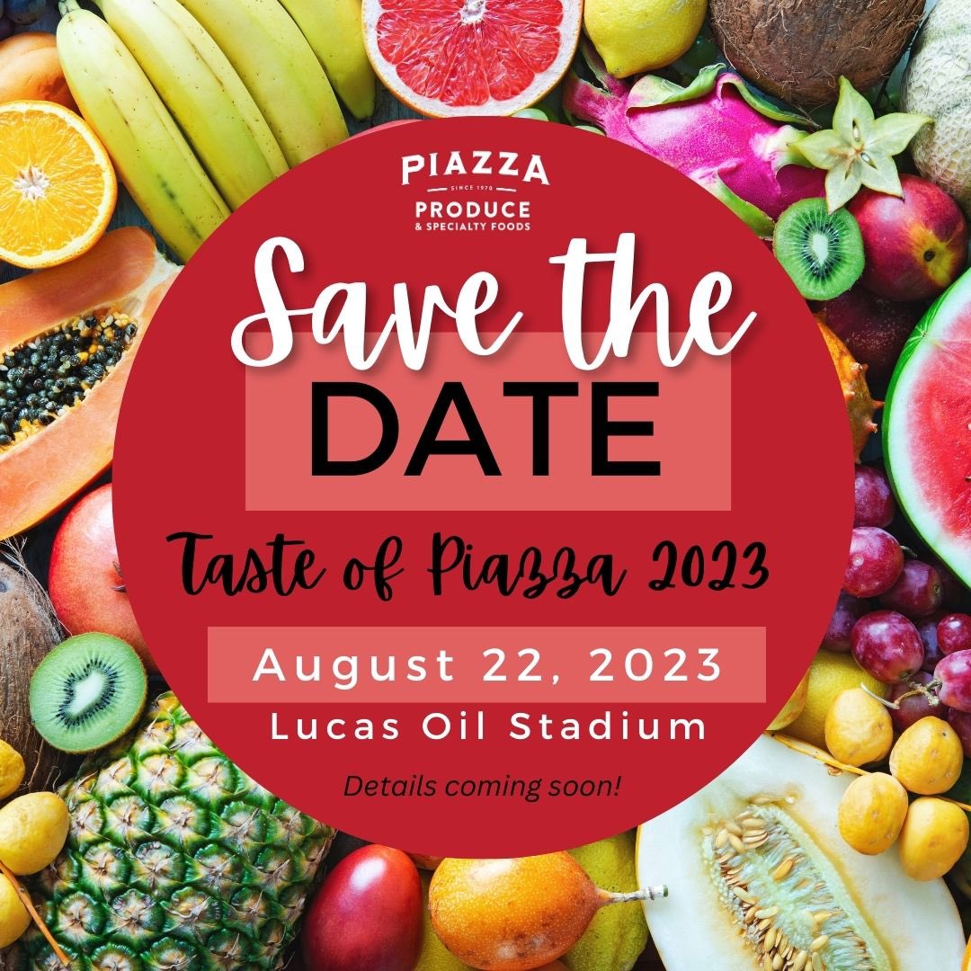 Mark your calendars for the #TasteofPiazza2023 August 22nd‼️🗓️Join us at #LucasOilStadium for an unforgettable food service experience where you will be able to explore the endless possibilities our innovative product lines have to offer. 🍰🍤🥓🥗More details coming soon🤌