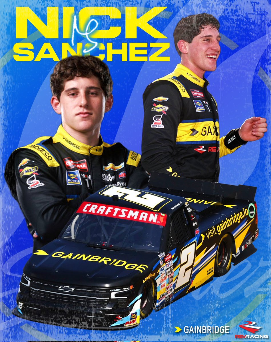 MG06_Designs's tweet photo. Graphic for the kid that's turning left and turning heads in the truck series recently
@Nicksanchez080 @RevRacin @GainbridgeLife
#nicksanchez #gainbridge #gainbridgefieldhouse #revracing #nascar #graphicdesign #graphicdesigner #graphic #motorsport #cars #racing https://t.co/XLYZQLLt2S
