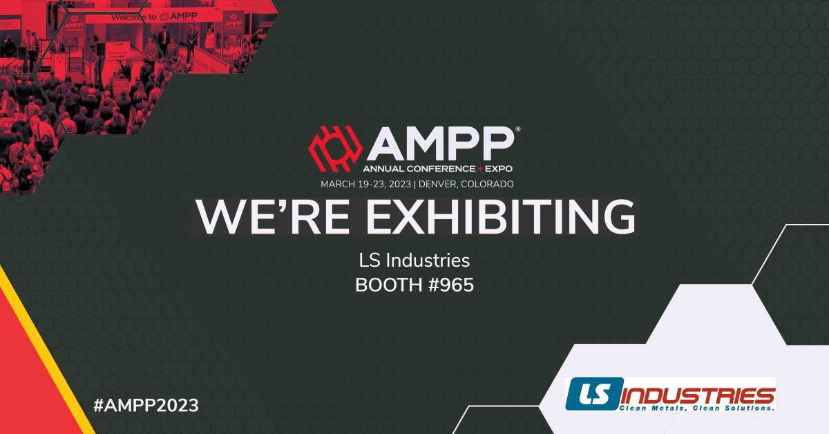 IndustriesLs's tweet image. AMPP 2023 is right around the corner! Come stop by booth 965 and talk to us about any of your surface prep needs.

#AMPP2023 #cleanmetals #cleansolutions #tradeshow #lsindustries